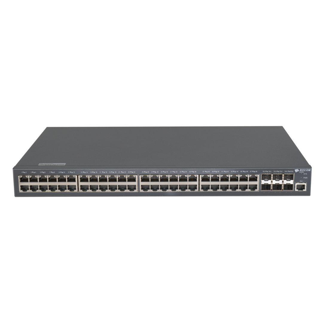 SWITCH BDCOM L3-LITE 48 PORTS PoE C/6 PORTS 10G SFP+ (S2900-48P6X ...